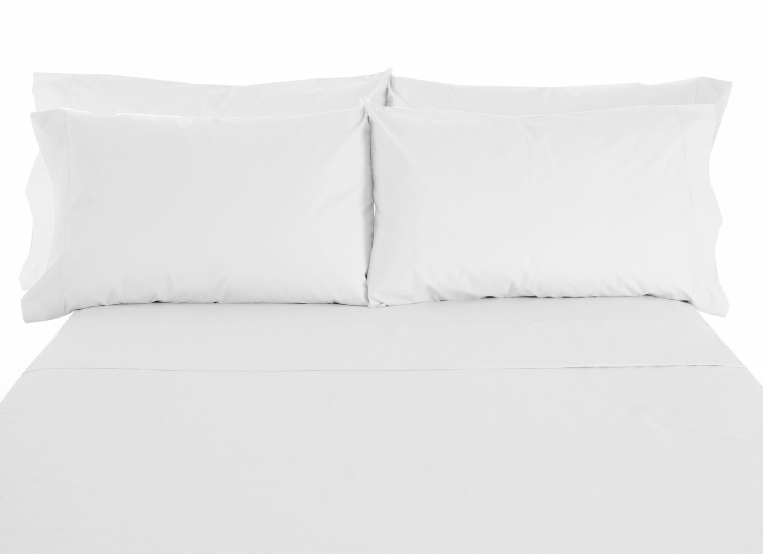 White high-end Hotel sheet sets with white background