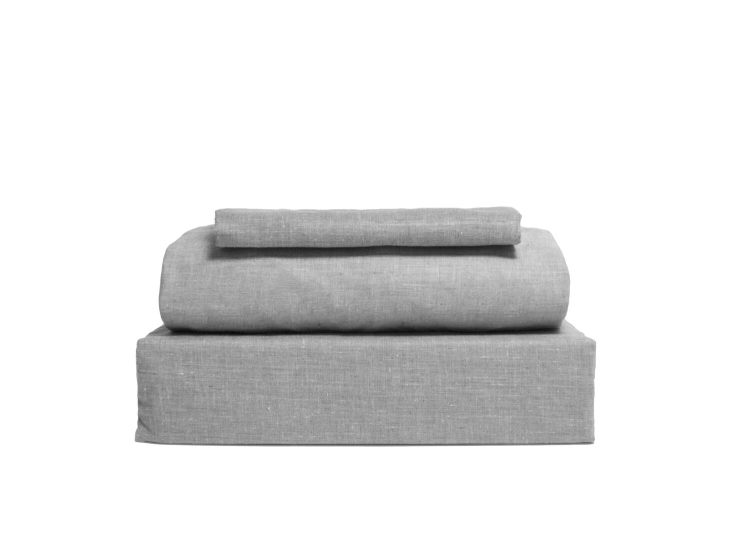 Grey 3-piece Chambray sheets sets