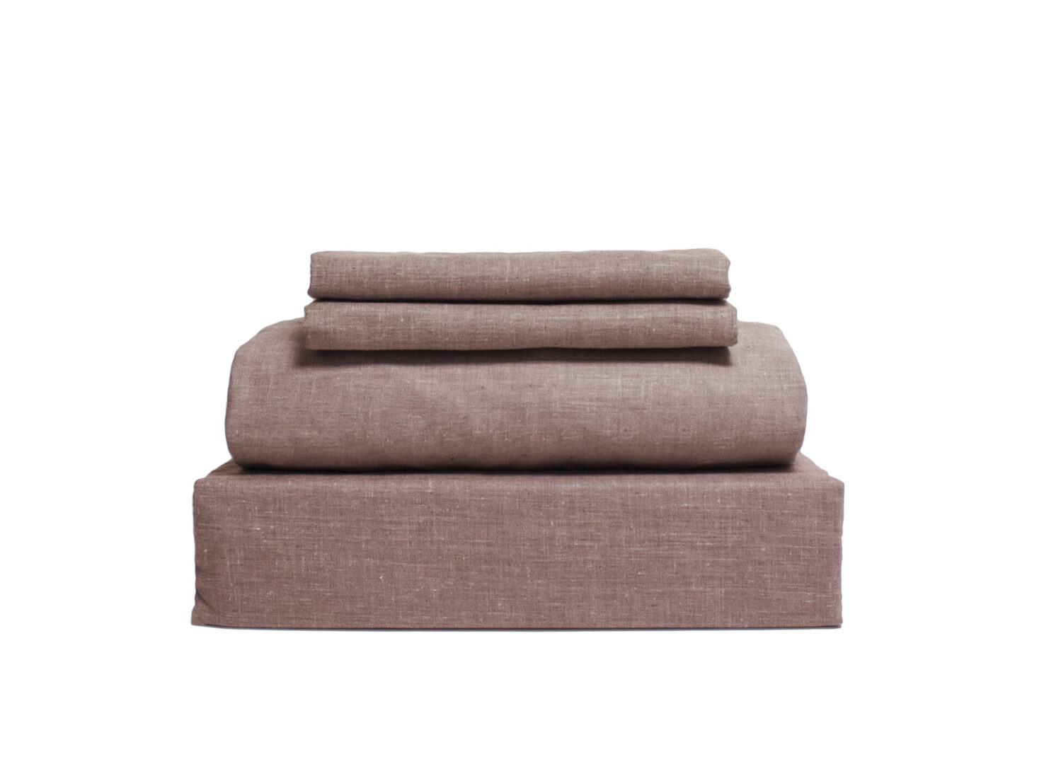 Taupe 4-piece Chambray sheets sets